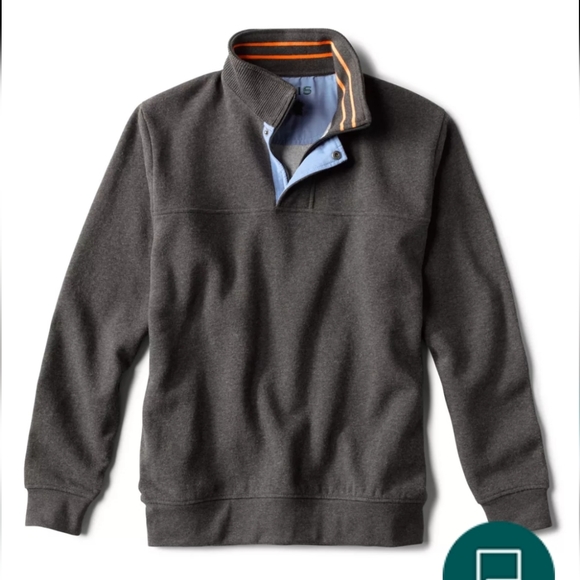 Orvis Men's Signature Quarter Zip Sweatshirt Grey Size XL - Picture 12 of 16